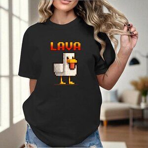 Lava Chicken Meme Tee - Funny Pixel Chicken Gamer Shirt Pixel Art Gamer Gift